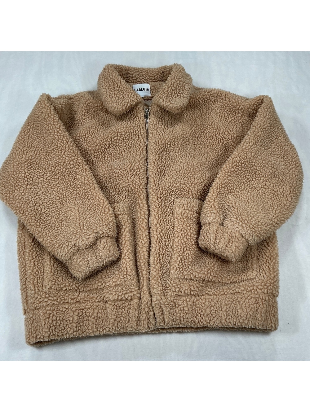 I.AM.GIA‎ Teddy Sherpa Fleece Zip Jacket Beige Women’s Small
